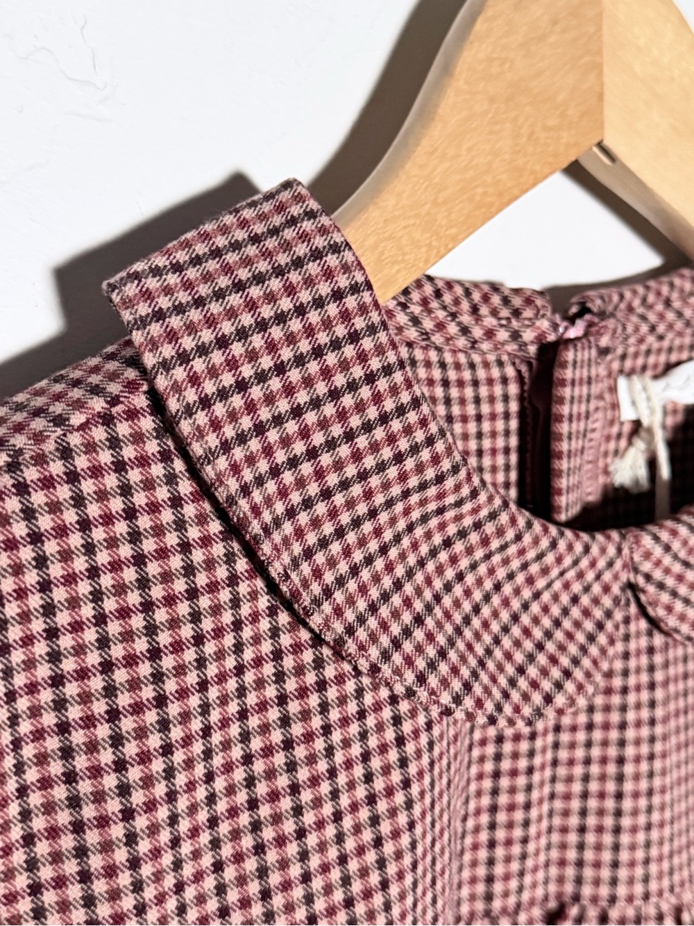 Chestnut Red and Black Gingham Long Sleeve Dress - Picture 4 of 11